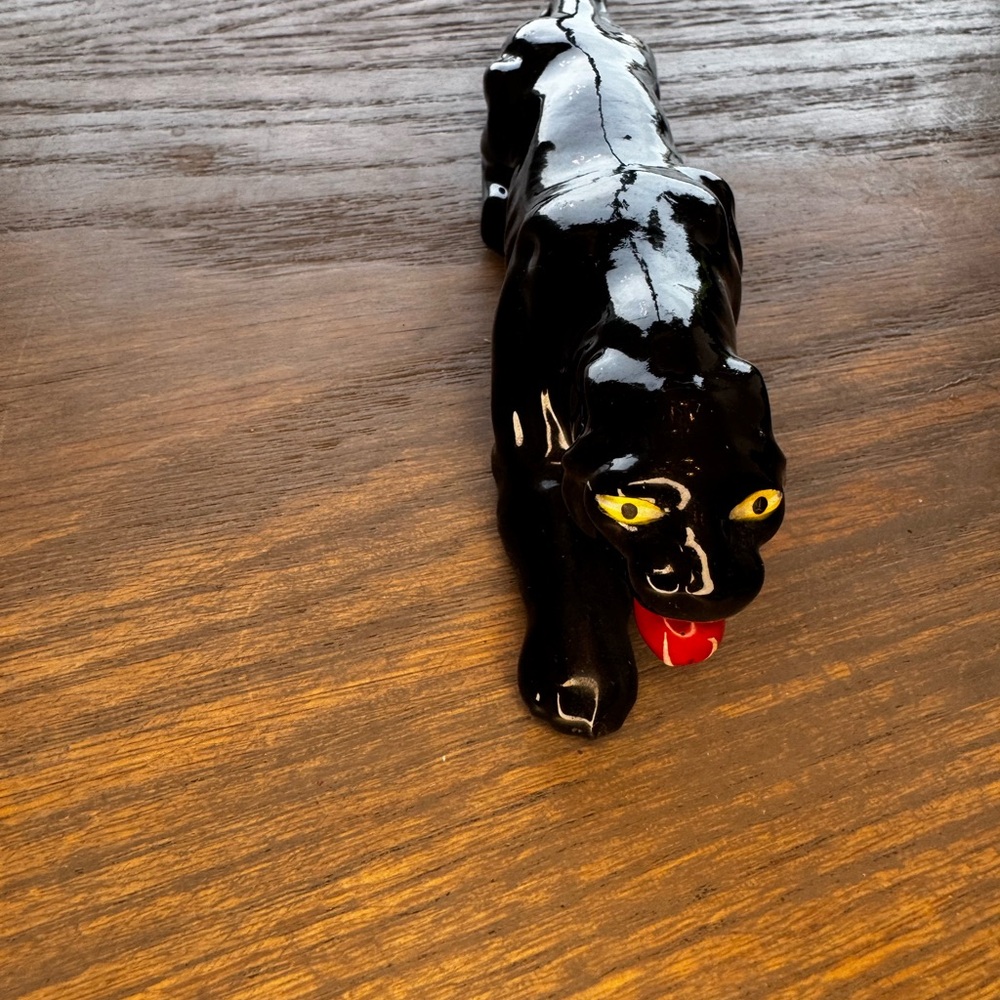 Black Panther Figurines with Red Accents - Picture 2 of 11